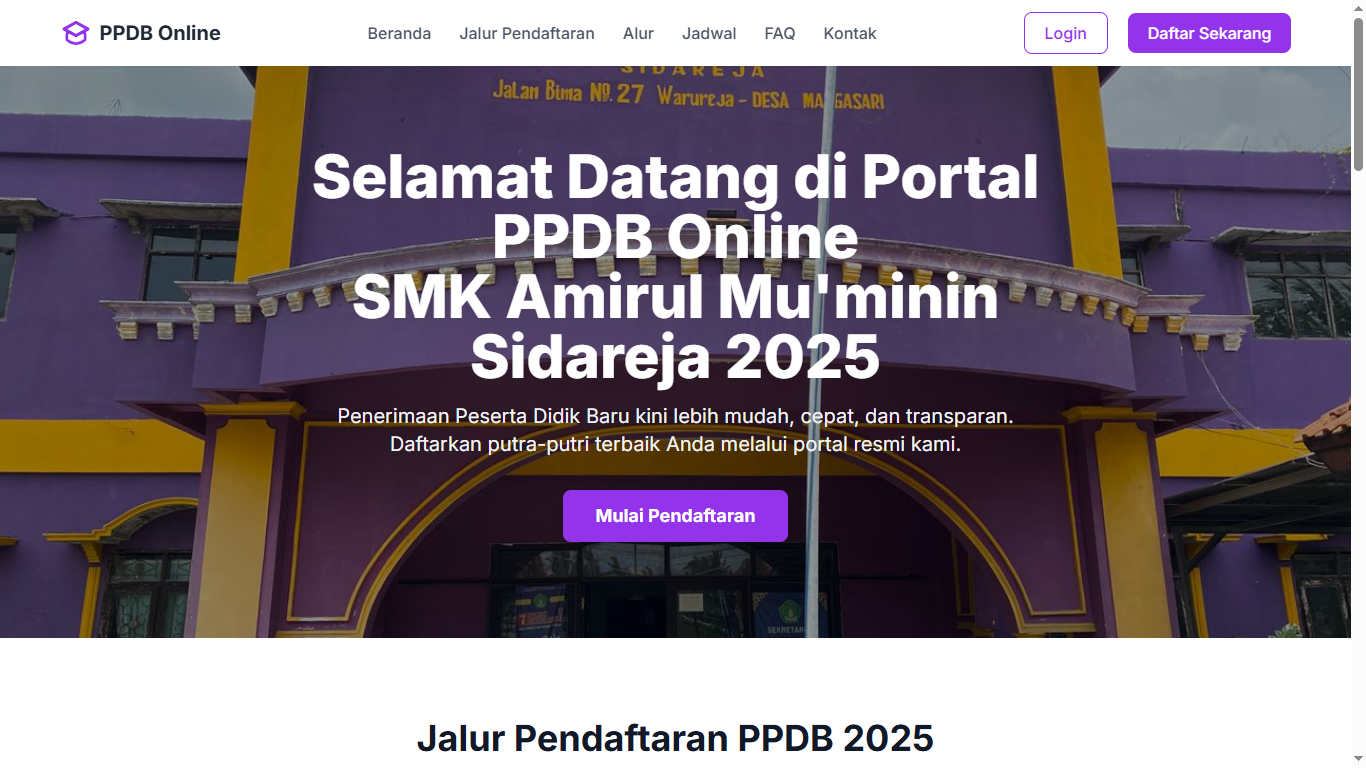 PPDB Online SMK Amirul Mu'minin Sidareja